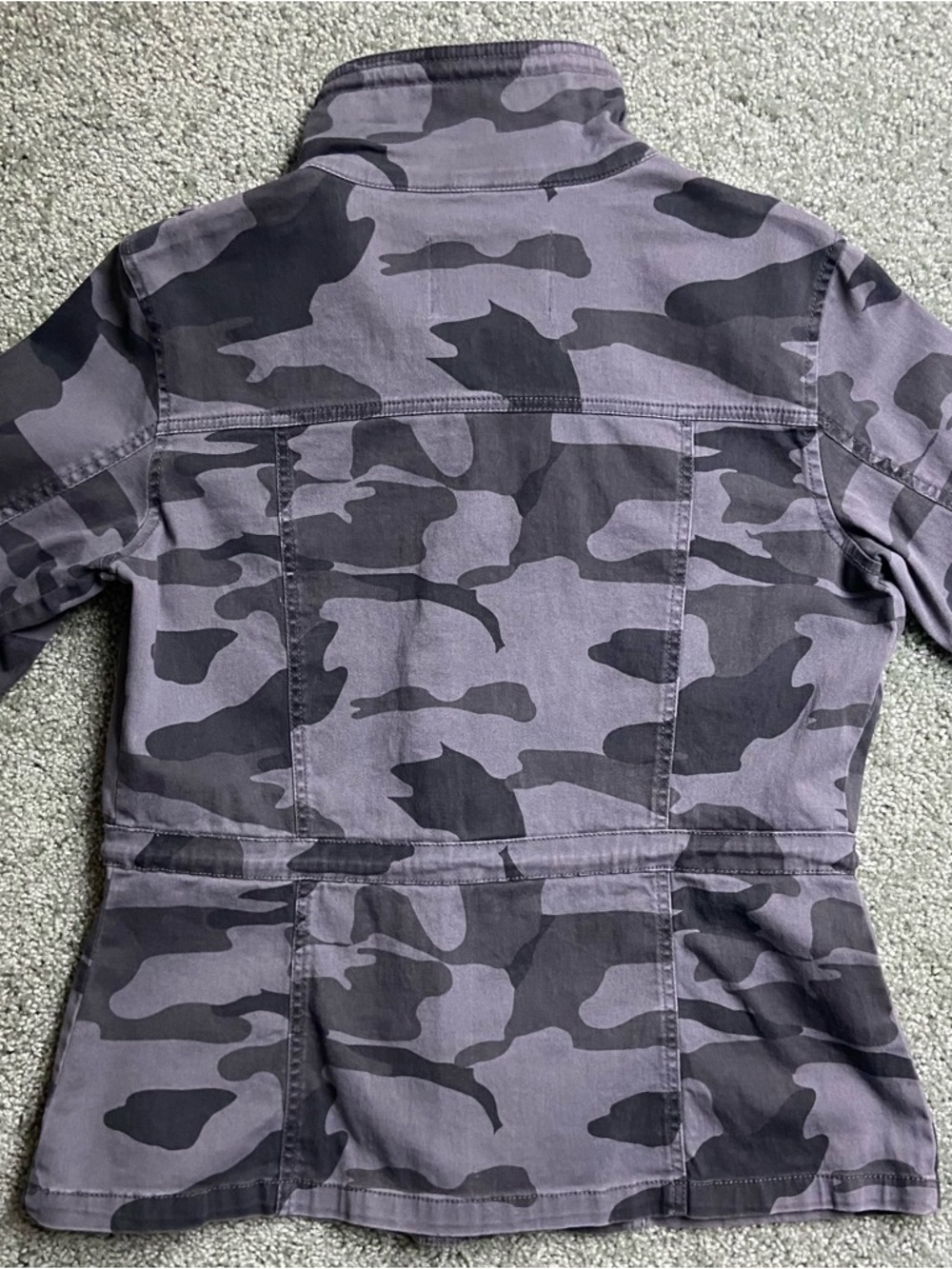 American Rag Grey Camo Utility Jacket Womens Size M - Picture 3 of 16